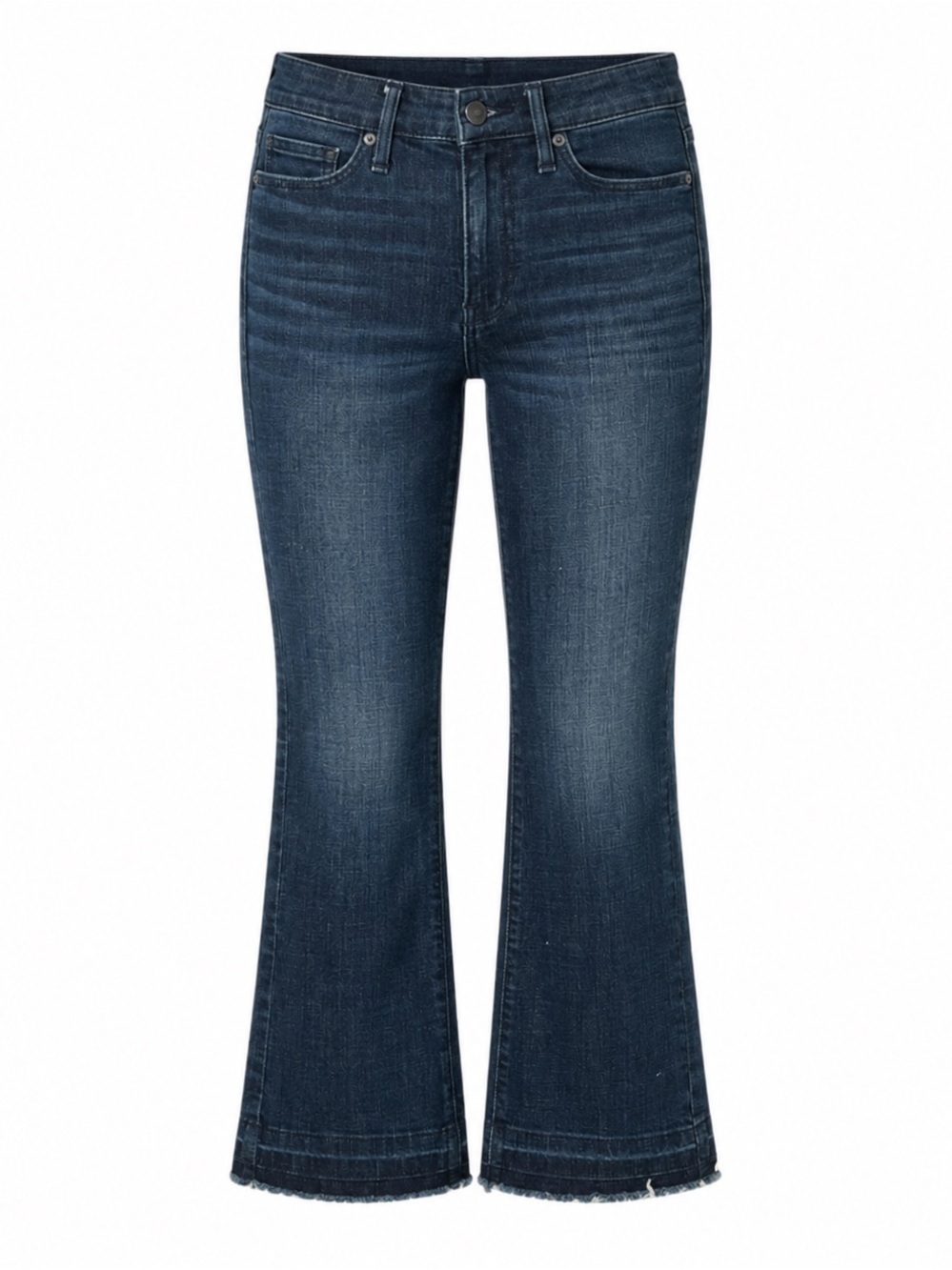 Abercrombie & Fitch NWT cropped flare high rise raw hem jeans, size 00